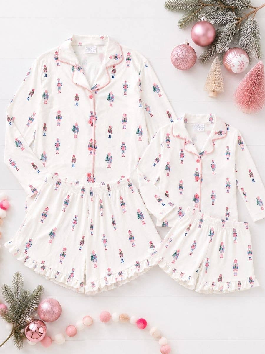 Matching mommy and girls Sugar Plum Fairy nutcracker pajama sets