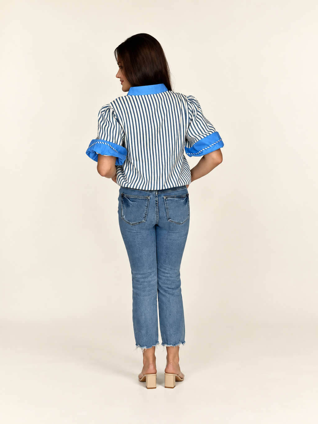 Back view of The Hadley Stripe Top