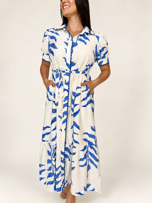 Woman in The Charleston Dress with hands in pockets